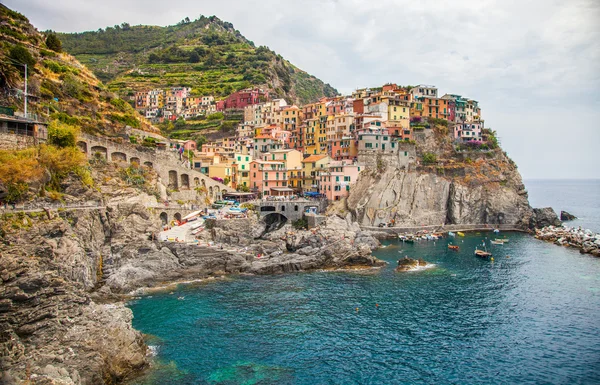 Manarola, cinque terre, feld y — стоковое фото