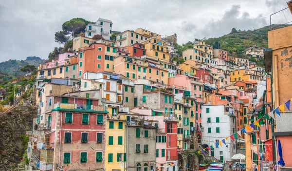 Gekleurde muren, riomaggiore, Italië — Stockfoto