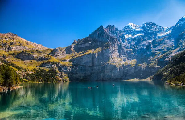 Lake Oeschinen / Oeschinensee, Switzerland — стоковое фото