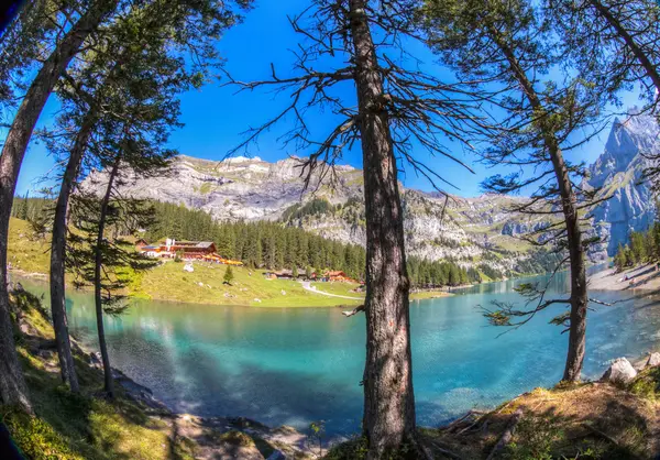 Lake Oeschinen, Switzerland — Stock Photo, Image
