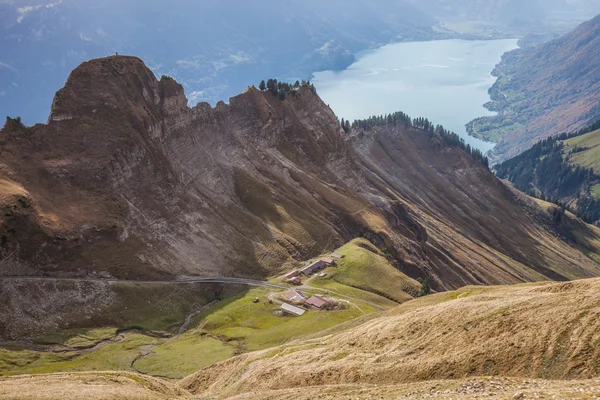 Berner Alpen en het meer van brienz — Stockfoto