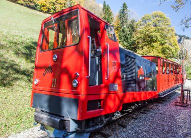 Brienz-rothorn, İsviçre - kırmızı tren araba