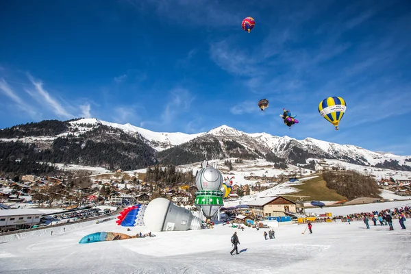 2013 35 sıcak hava balon Festivali, İsviçre — Stok fotoğraf