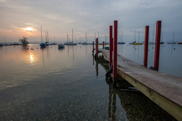 Дерев'яні jetty — стокове фото