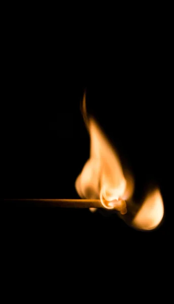 Burning match — Stockfoto