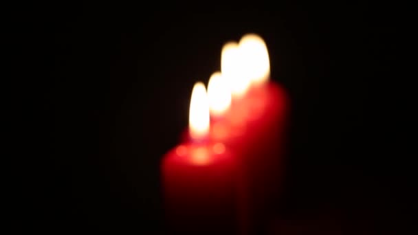 Candele rosse — Video Stock