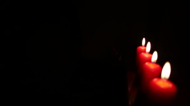 红蜡烛 — 图库视频影像
