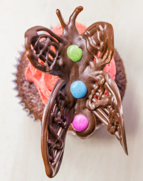 Chocolate Butterfly Cupcakes — Stock Photo, Image
