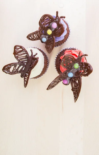 Chocolate Mariposa Cupcakes —  Fotos de Stock