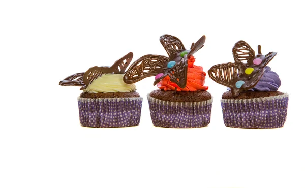 Chocolate Butterfly Cupcakes — Stock Photo, Image