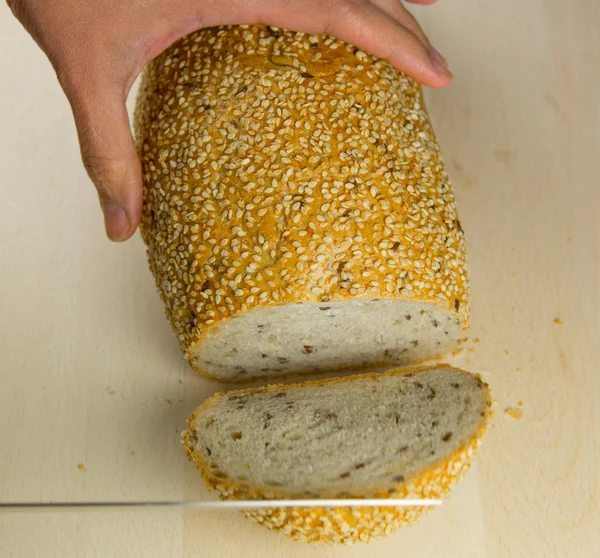 Pão de sementes de sésamo — Fotografia de Stock