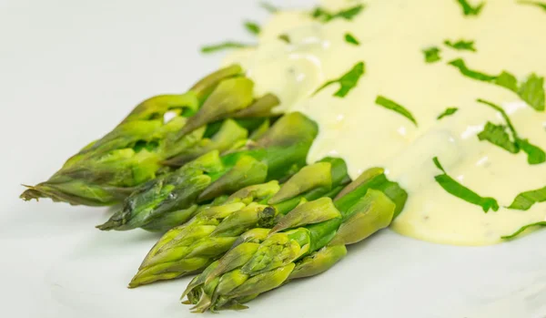 Asparagus and Hollandaise Sauce — Stock Photo, Image