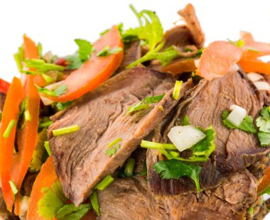 kızarmış biftek salata