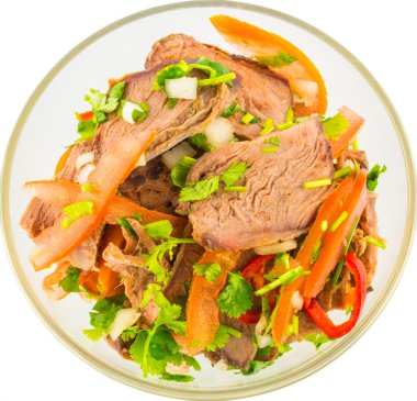 kızarmış biftek salata