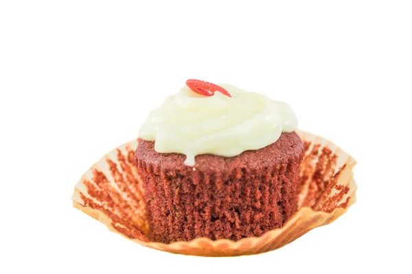 Cupcake de veludo vermelho — Fotografia de Stock