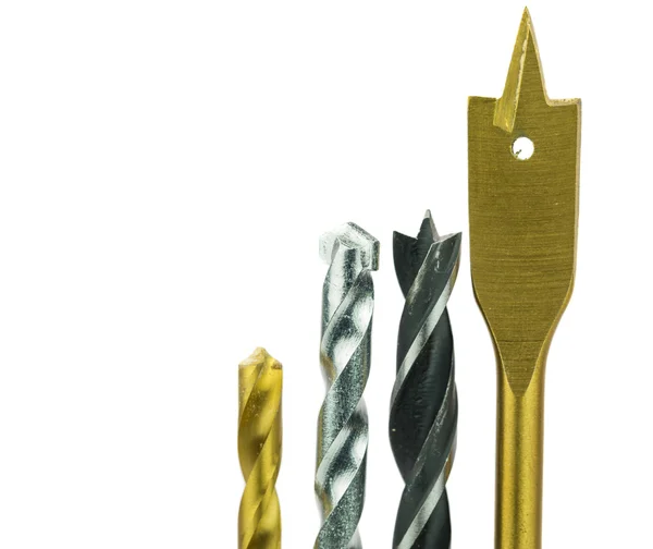 Various Type Of Drill Bits — Stock Photo, Image