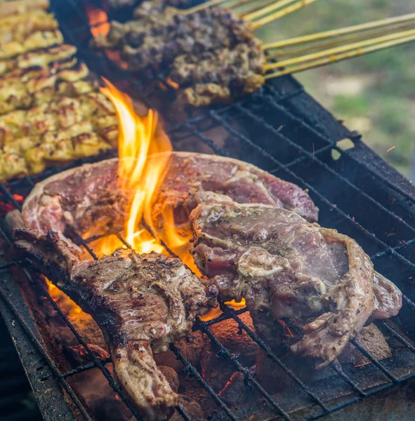 Grill Lamb Meat — Fotografie, imagine de stoc