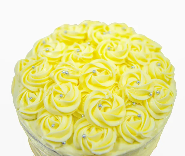 Yellow Cake Frosting — Stock Photo, Image