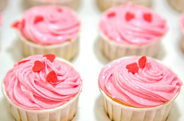 Cupcake merah muda — Stok Foto