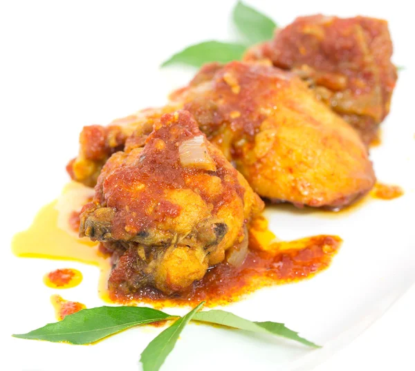 Chicken with chili based sauce. — Stock Photo, Image