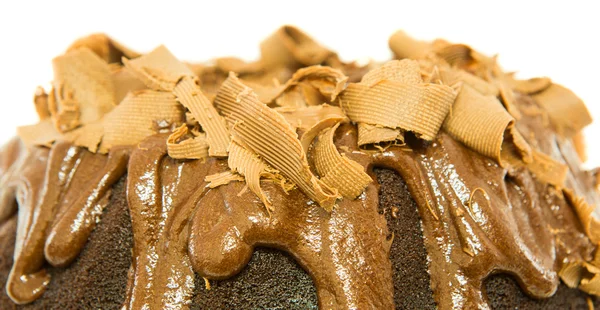 Schokoladenkuchen mit Biskuit — Stockfoto