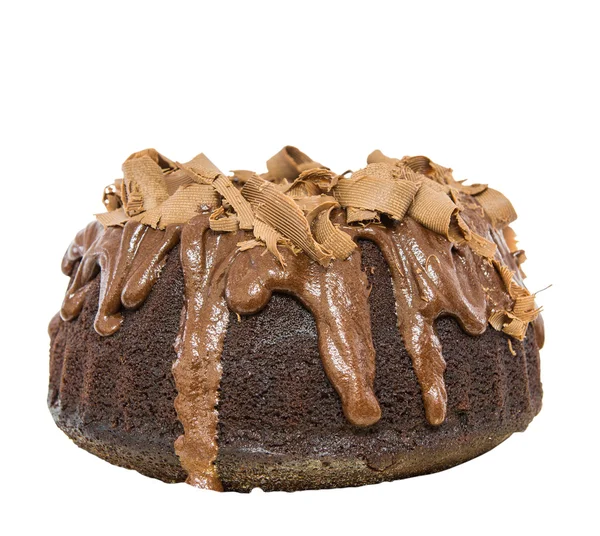 Schokoladenkuchen mit Biskuit — Stockfoto