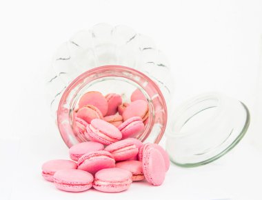 bir kavanoz içinde Macaron Fransız