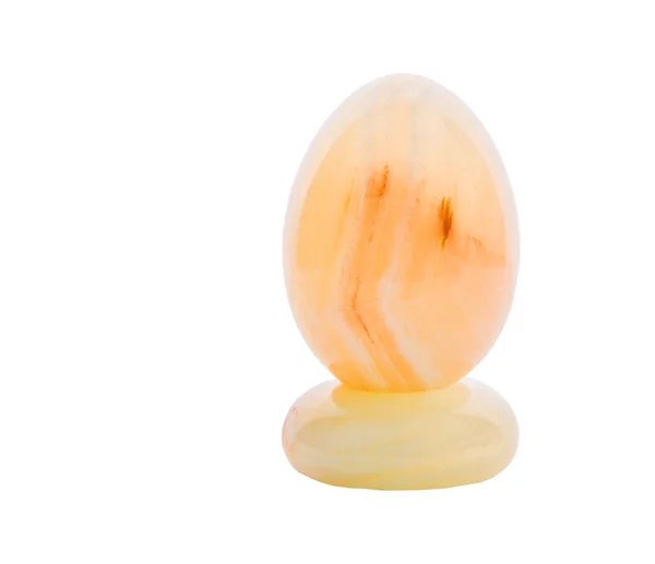 Souvenir ei gesneden in preciouse steen in egg cup — Stockfoto