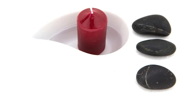 Svíčka v keramické — Stock fotografie
