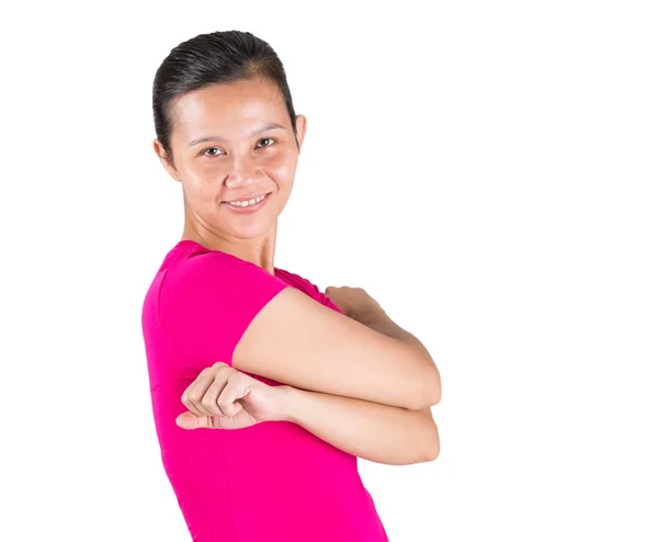 Feminino em traje de corrida — Fotografia de Stock