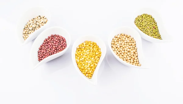 Varietà di fagioli e lenticchie — Foto Stock