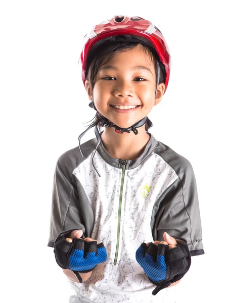 Little Girl With Cycling Attire — Stock Photo, Image