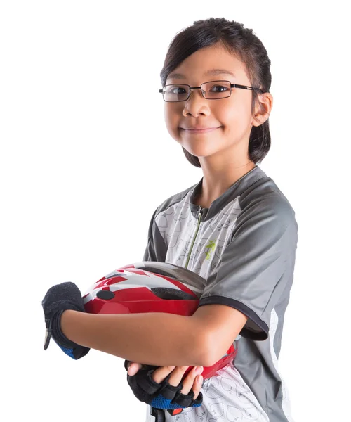 Little Girl With Cycling Attire — Stock Photo, Image