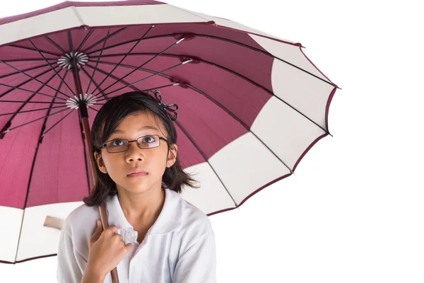 Holčička a deštník — Stock fotografie