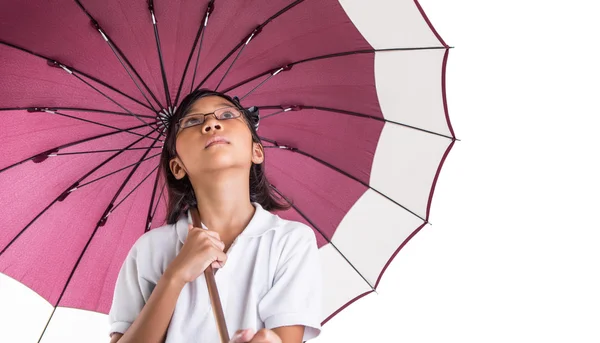 Menina e guarda-chuva — Fotografia de Stock