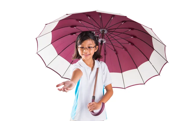 Holčička a deštník — Stock fotografie
