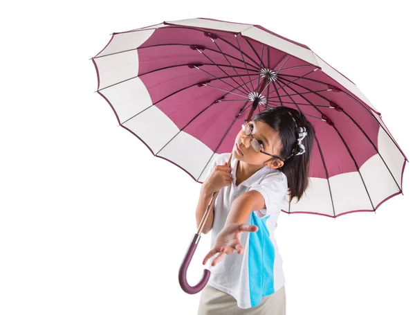 Küçük kız ve şemsiye — Stok fotoğraf