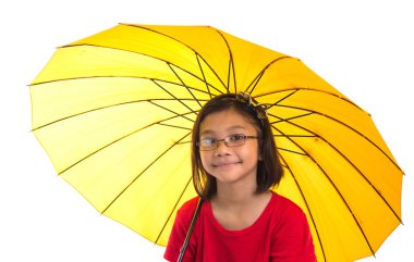 küçük kız ve şemsiye