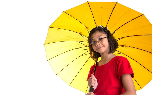 Küçük kız ve şemsiye — Stok fotoğraf