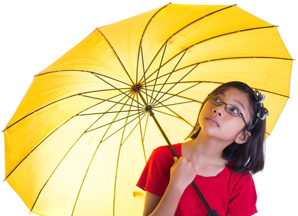 Niña y paraguas — Foto de Stock