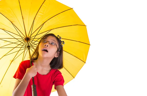 Menina e guarda-chuva — Fotografia de Stock