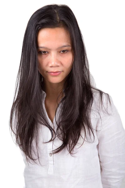 Cheveux longs femme asiatique modèle — Photo