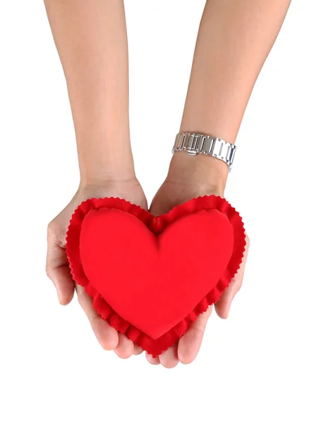 Hand Holding Valentine Day Heart — Stock Photo, Image
