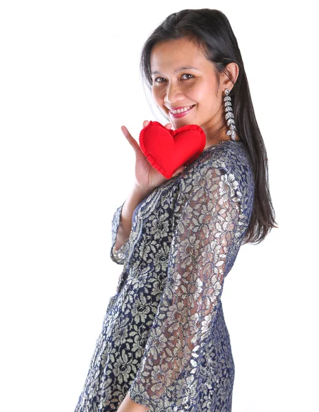 Asya malay kadın kalp işareti