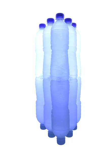 Бутылки с минеральной водой — стоковое фото