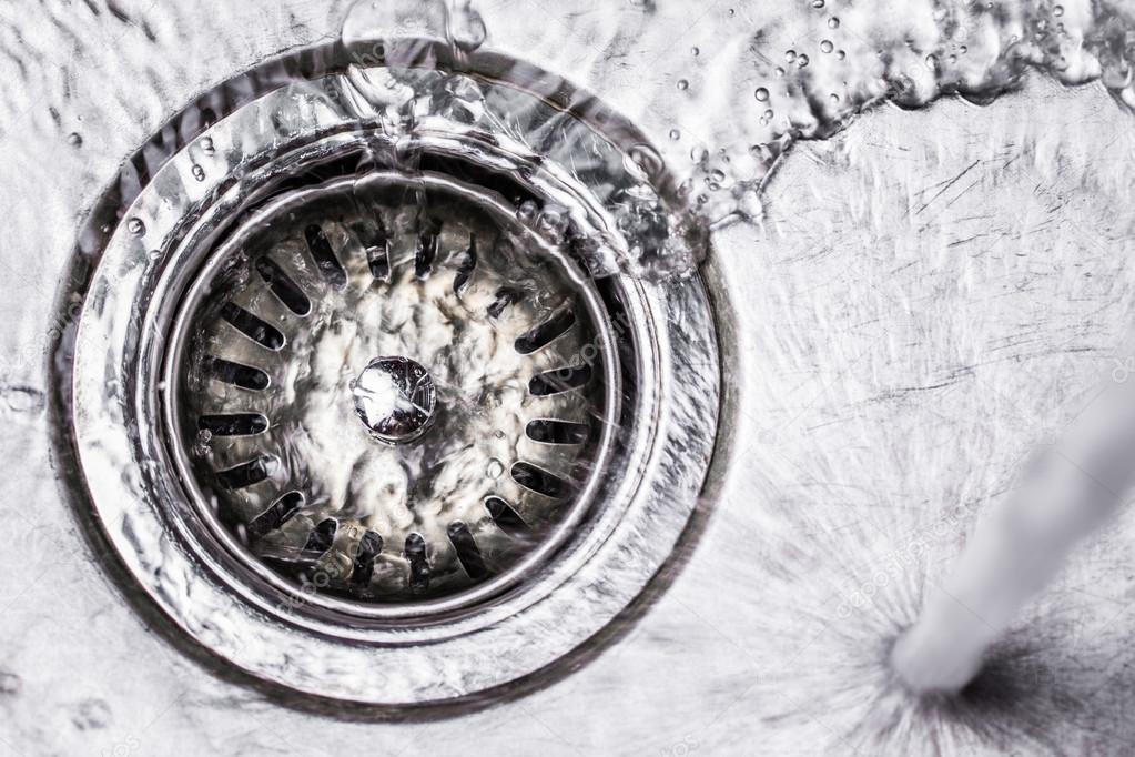 Water In Kitchen Sink Stock Photo by ©akulamatiau 38041113