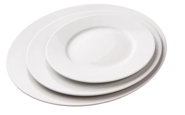 Three Empy Plates — Stock Photo, Image