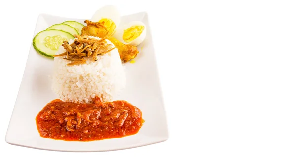 Malaysiska nasi lemak — Stockfoto