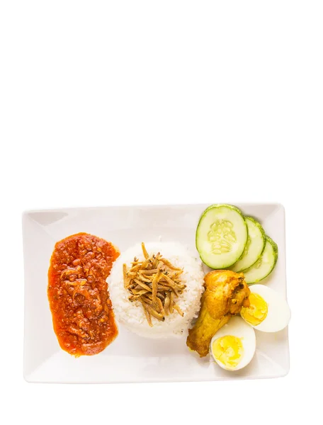 Maleisische nasi lemak — Stockfoto