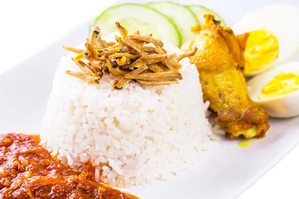 Malezyjski nasi lemak — Zdjęcie stockowe